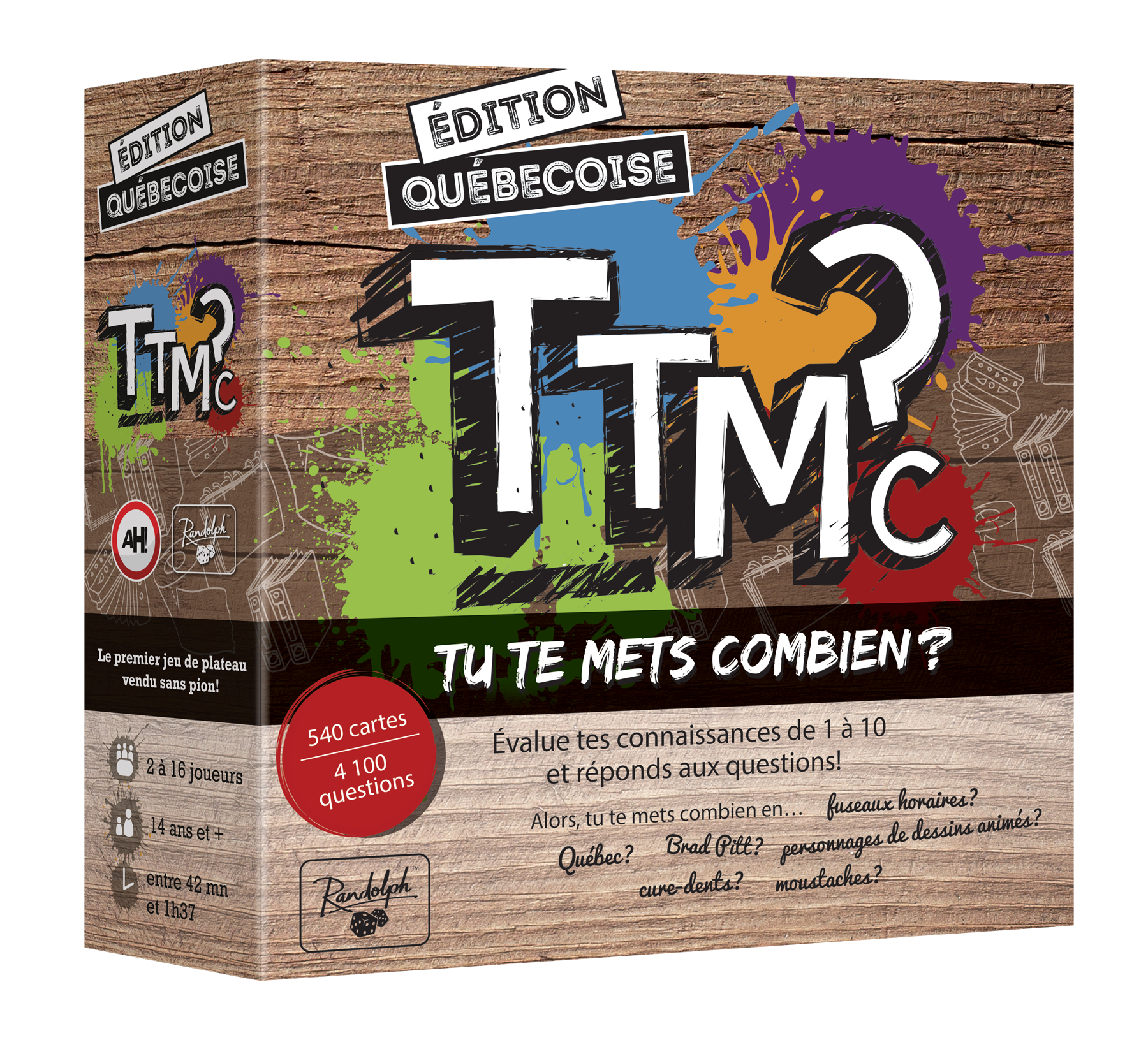 TU TE METS COMBIEN- Extension 130 Cartes / +1000 Questions TTMC Jeu de  Société Ambiance et Quiz Culture générale, 130010892 : : Jeux et  Jouets